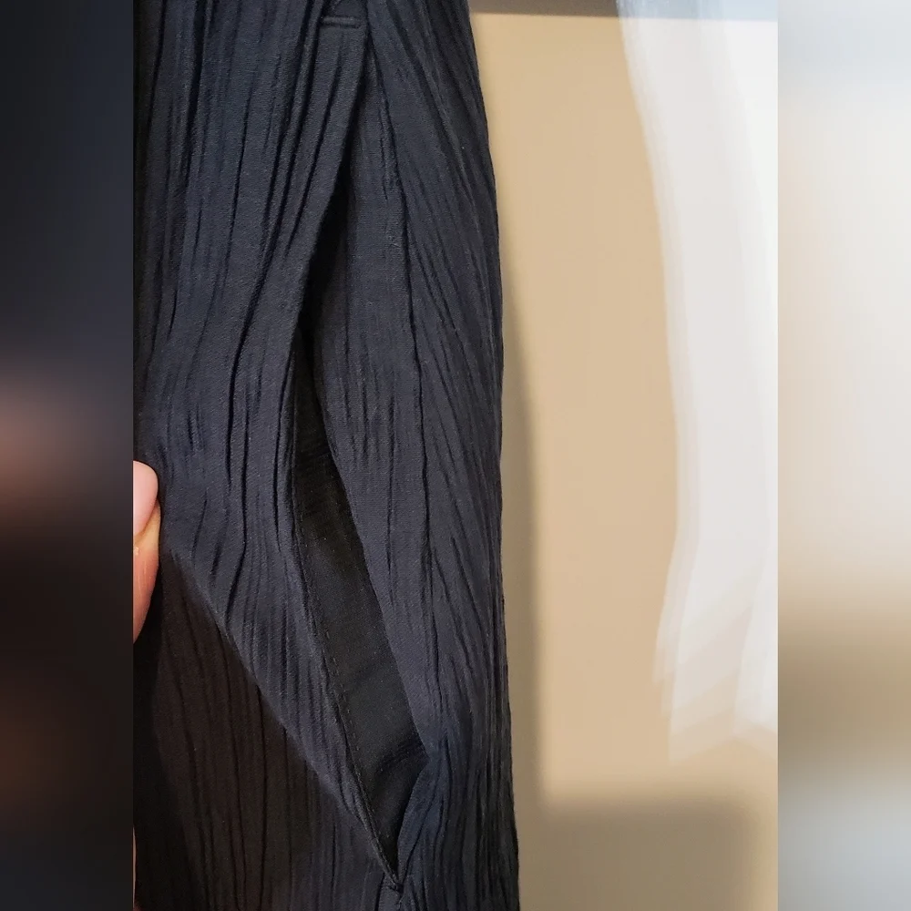 Abercrombie & Fitch Maxi Dress Size Med Tall Viscose Black Smocked Tiere…